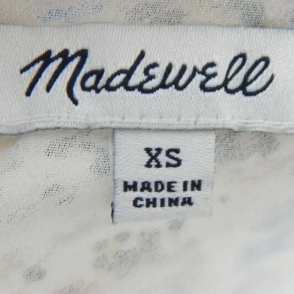 Madewell Silk Peplum Popover Top